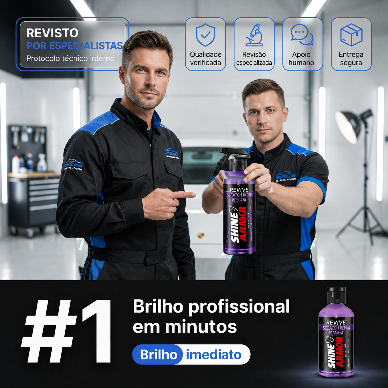 SHINEPRO™- Spray de Revestimento Profissional + Pano e Esponja de Brinde SOMENTE HOJE! 🔥