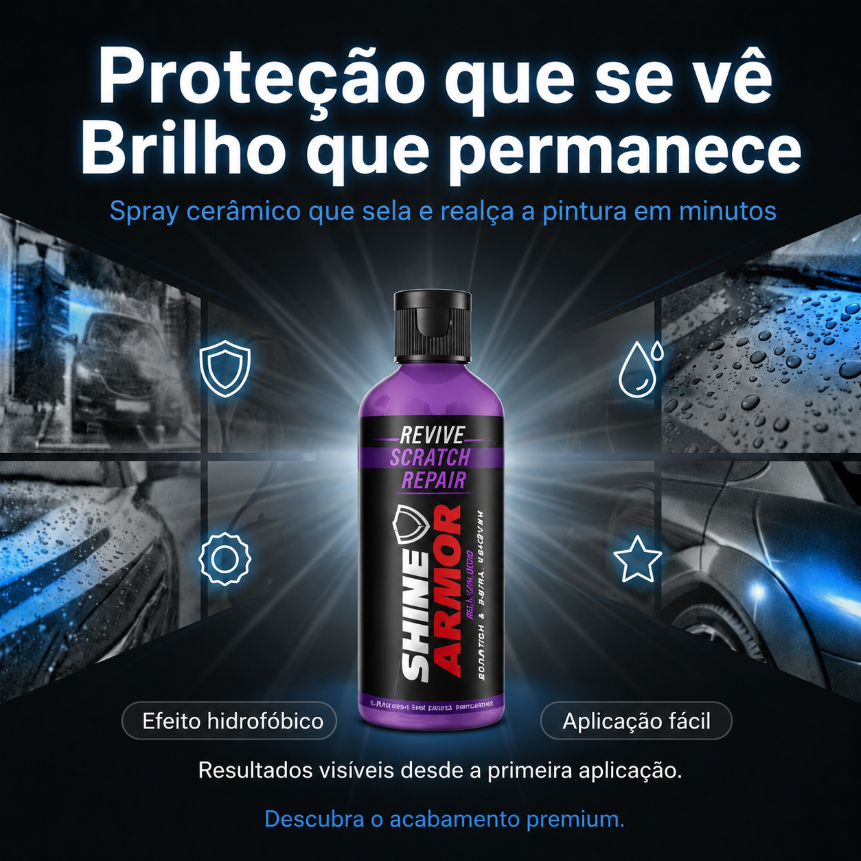 SHINEPRO™- Spray de Revestimento Profissional + Pano e Esponja de Brinde SOMENTE HOJE! 🔥